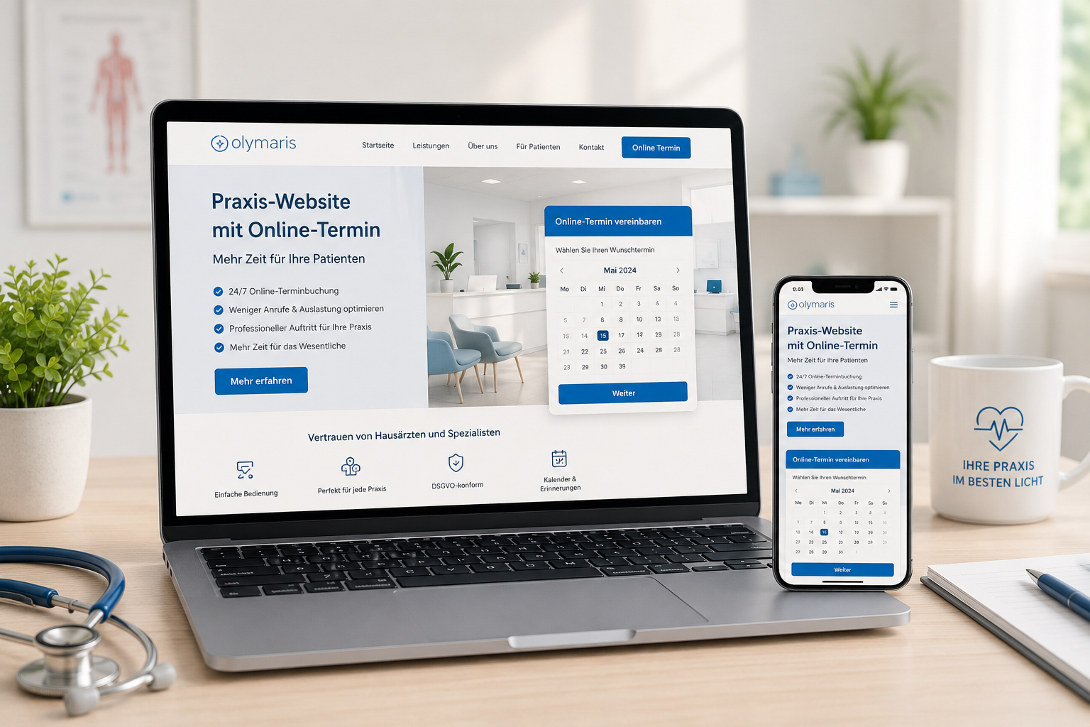 Praxis-Website mit Online-Termin icon