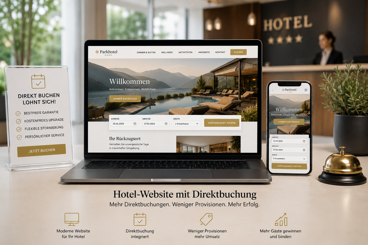 Hotel Website with Direct Booking icon
