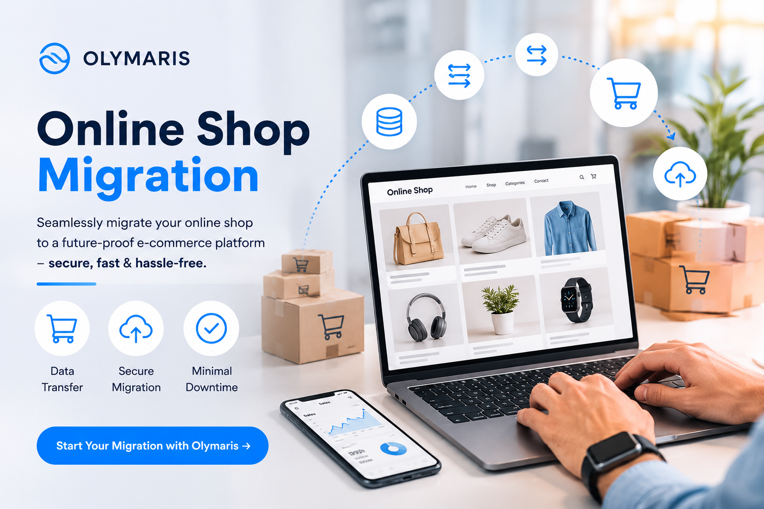 Onlineshop-Migration zu Shopware oder Custom Shop icon