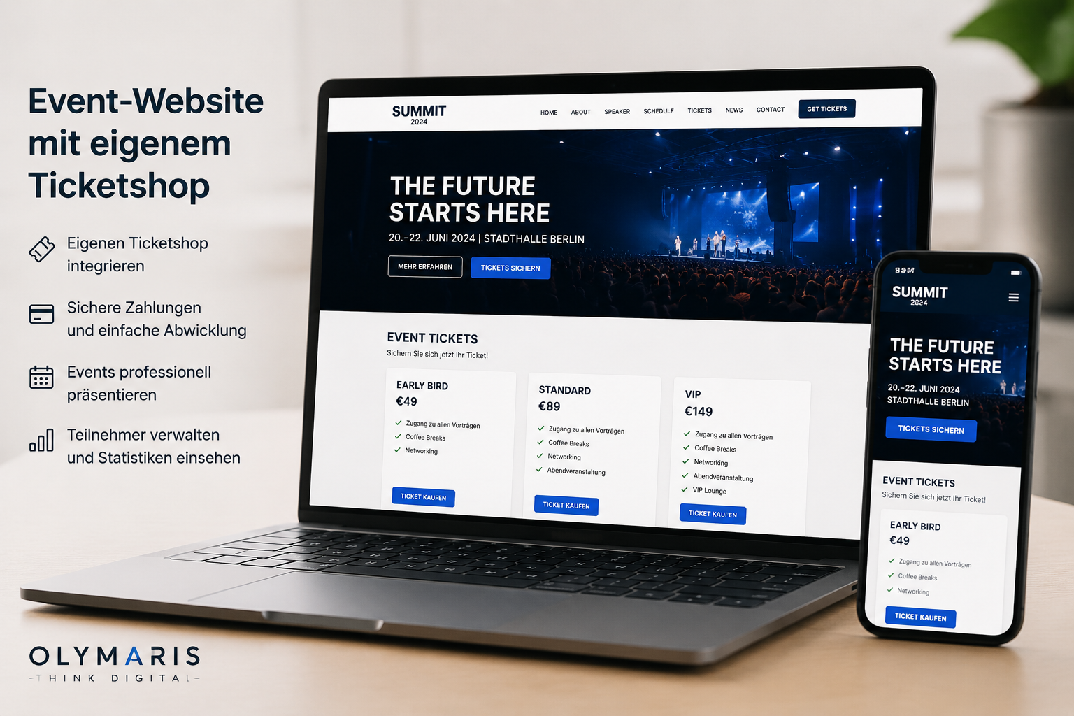 Event Website with Online Ticket Shop icon